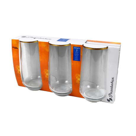 Vasos Herevin 3 unidades Linea Gold RIM 470ml 190001-000 Vasos Herevin 3 unidades Linea Gold RIM 470ml 190001-000