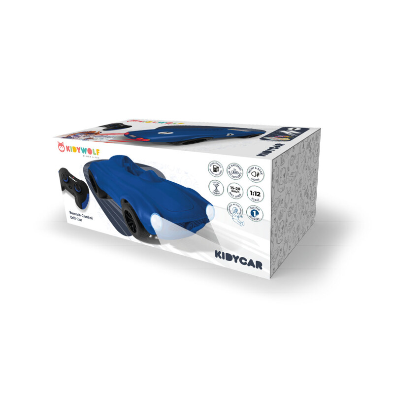 Auto a control remoto azul Kidycar Kidywolf Auto a control remoto azul Kidycar Kidywolf