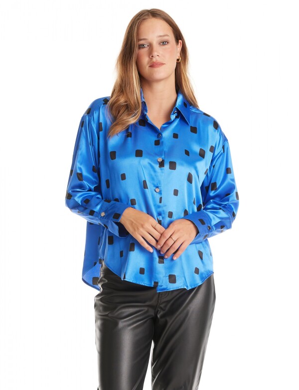 Camisa Satén AZUL