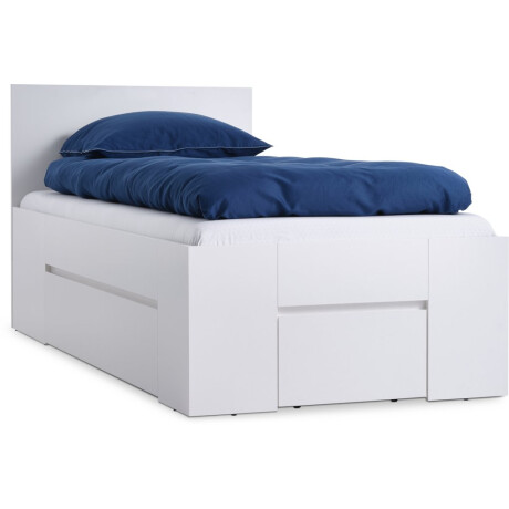 Estructura De Cama 90X190 Limfjorden 2 Cajones Blanco