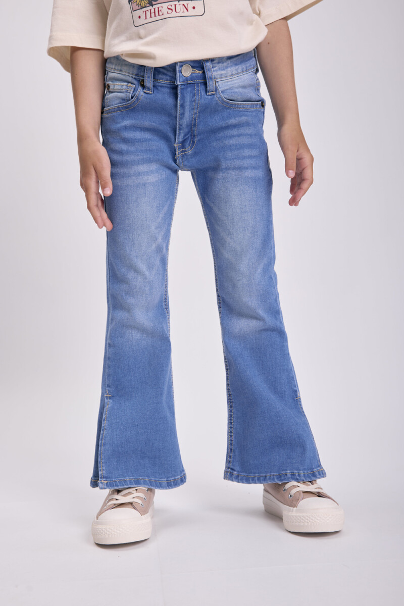 Pantalón jean flare Azul