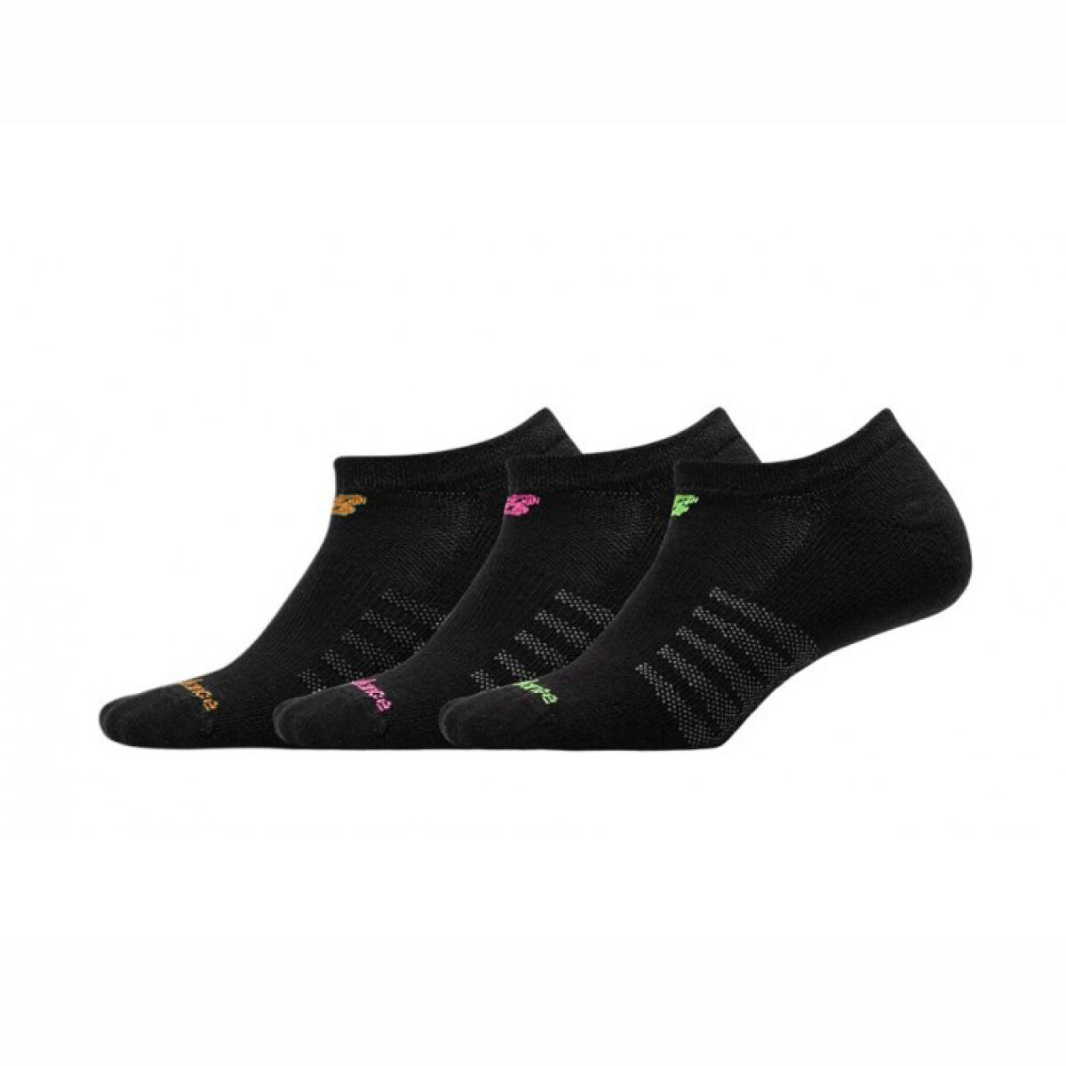 Medias de Mujer New Balance x3 Unisex Show New Balance - Negro - Gris - Rosado 