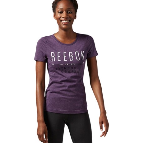 Remera Reebok Para Mujer Ssg Logo Tee Deportiva y Casual Violeta