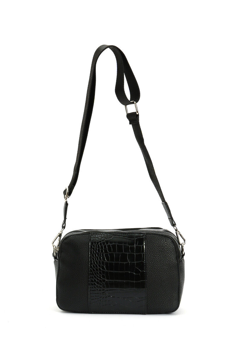 Bandolera con textura Elba - Negro 