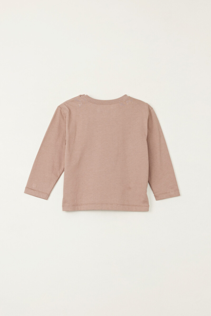 Remera bolsillo Terracota