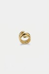 Anillo acero triple dorado