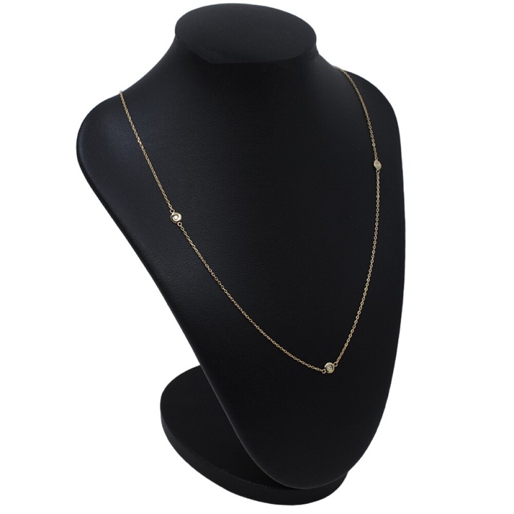 Cadena En Oro 18K Con 5 Brillantes Cadena En Oro 18K Con 5 Brillantes