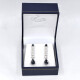 Caravanas Antiguas En Oro 18K Blanco, Brillantes Y Zafiros Caravanas Antiguas En Oro 18K Blanco, Brillantes Y Zafiros