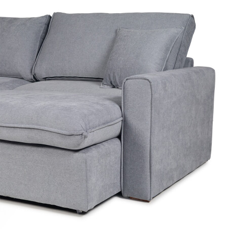 Sofá Cama Soft - Tela Microfibra AA-13 (Gris)