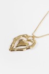 Collar acero dije cora dorado