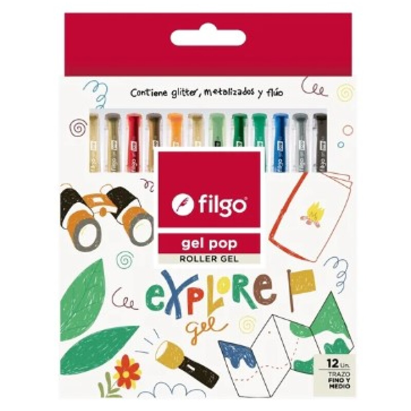 Filgo Roller gel pop- Estuche 12 Explore Unica