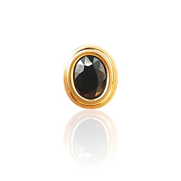 Dije Oval-Oro bajo-Piedra Zafiro-CP8547 conpiedra