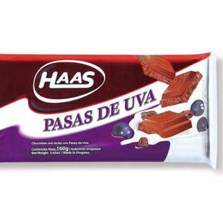 TABLETA CHOCOLATE HAAS 150G PASAS DE UVA TABLETA CHOCOLATE HAAS 150G PASAS DE UVA