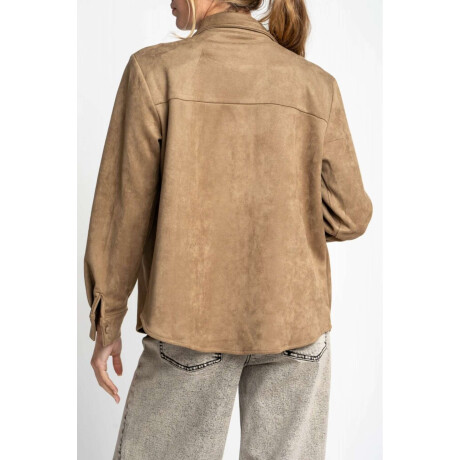 Camisa Gamuza Cuero Vegano Moca