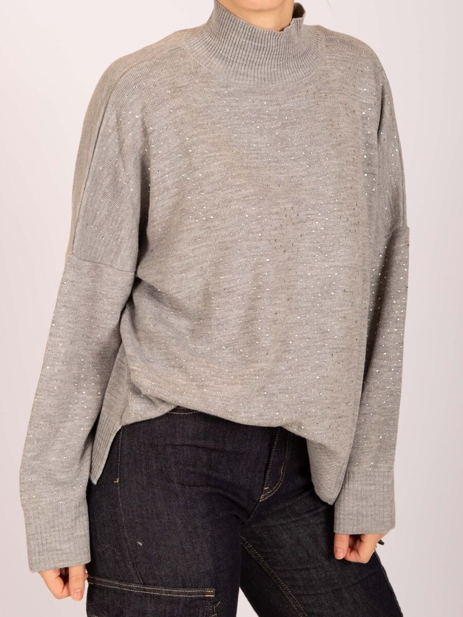 Sweater con strass - Gris 