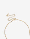 Cadena Corta con Dije Letras Collar Con Dije Iniciales Letra "m" - Dorado