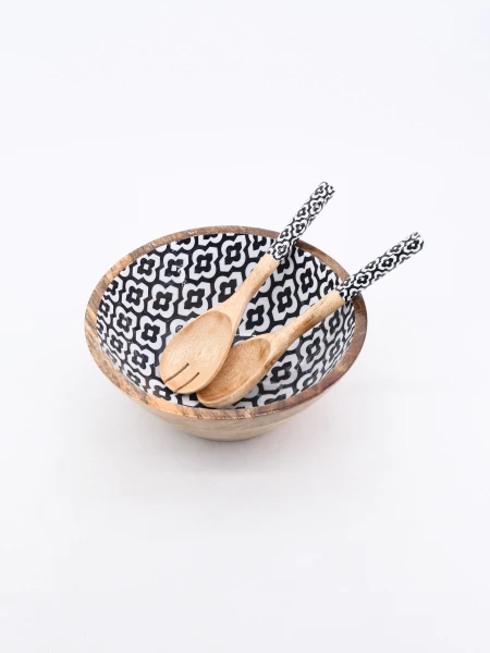 SET DE BOWL Y CUCHARAS MADERA