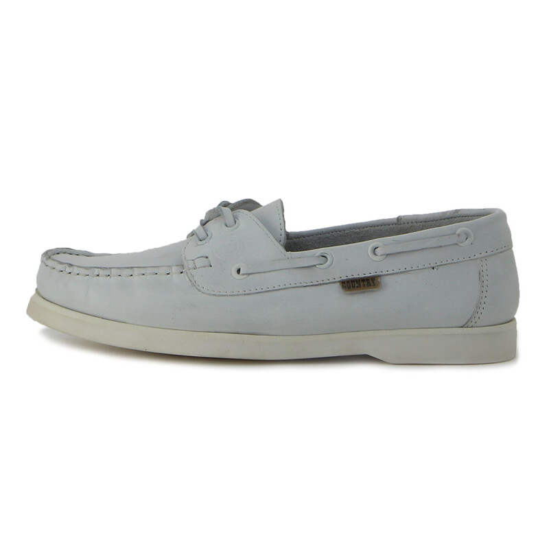 Zapato Country de Hombre Nautico Acord. Cuero 2529 Blanco