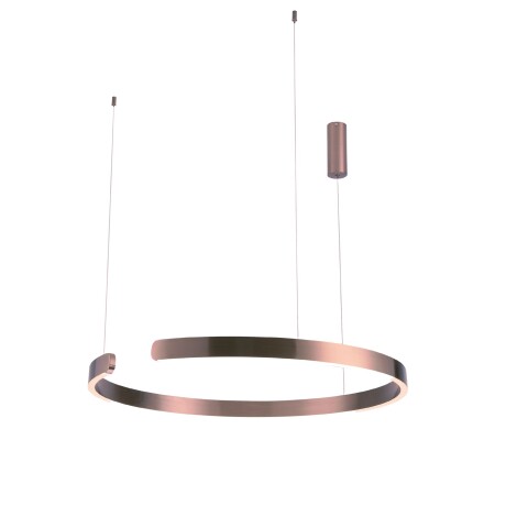 Luminaria de susp. Led circular con corte, 40W Dimerizable, 60cm COBRE