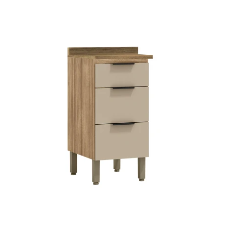 Modulo Bajo Mesada Para Cocina Tres Cajones De 40 cms. GAMAS DE BEIGE