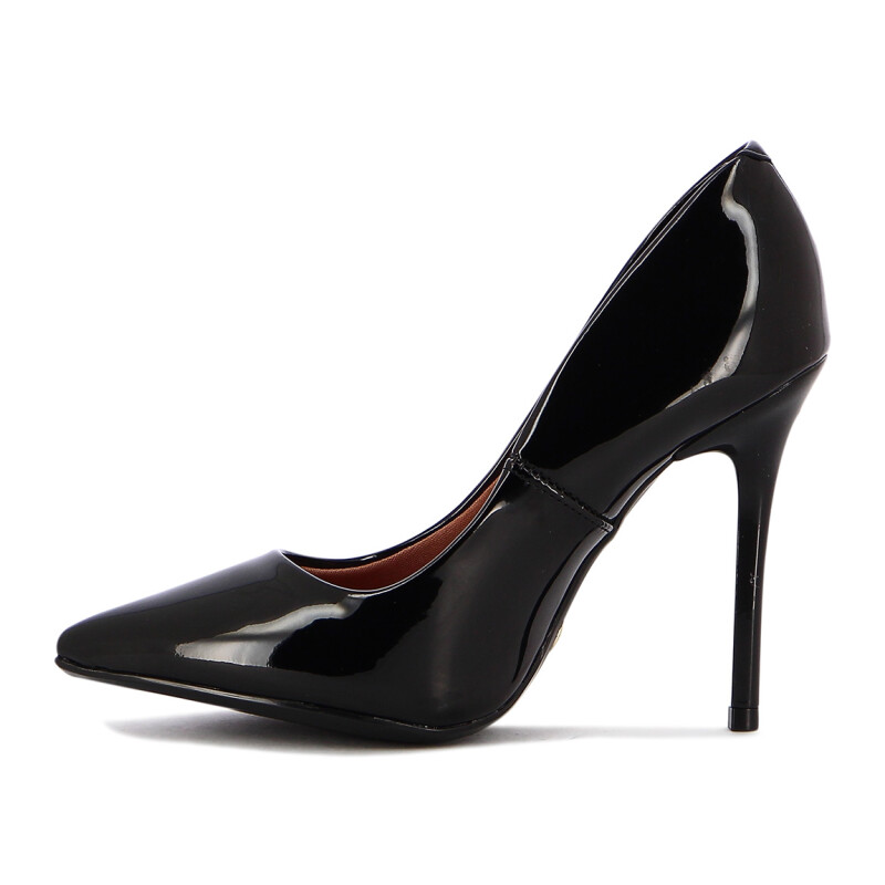 Zapato Formal Mujer Vizzano Taco Alto Charol Negro