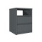 Mesa de Luz 2 Cajones SOUTH Plus Gris