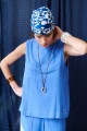 TOP LINO POCKET AZUL