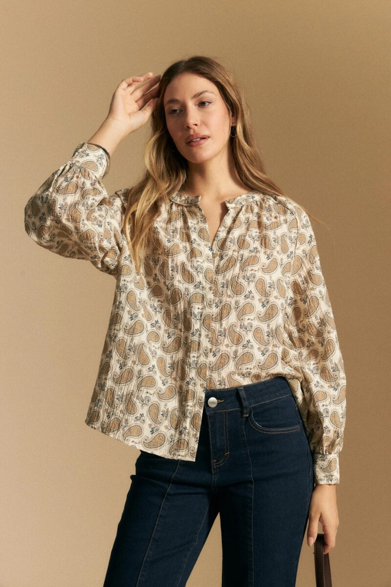 CAMISA ALLIE SALINA - CRUDO 