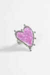 Anillo acero cora plateado