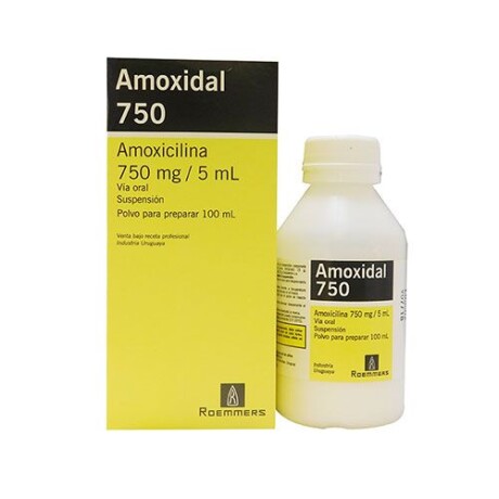 Amoxidal 750 mg suspensión 100 ml Amoxidal 750 mg suspensión 100 ml
