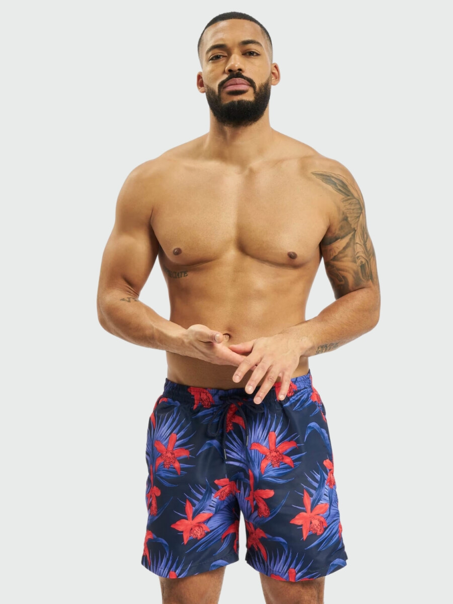 BOSS Black - Short Baño Estampado - Azul 
