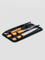 Accesorios Para Parrilla Set De 3 Piezas. Pincho, Pinza Y Cuchil Color Unico