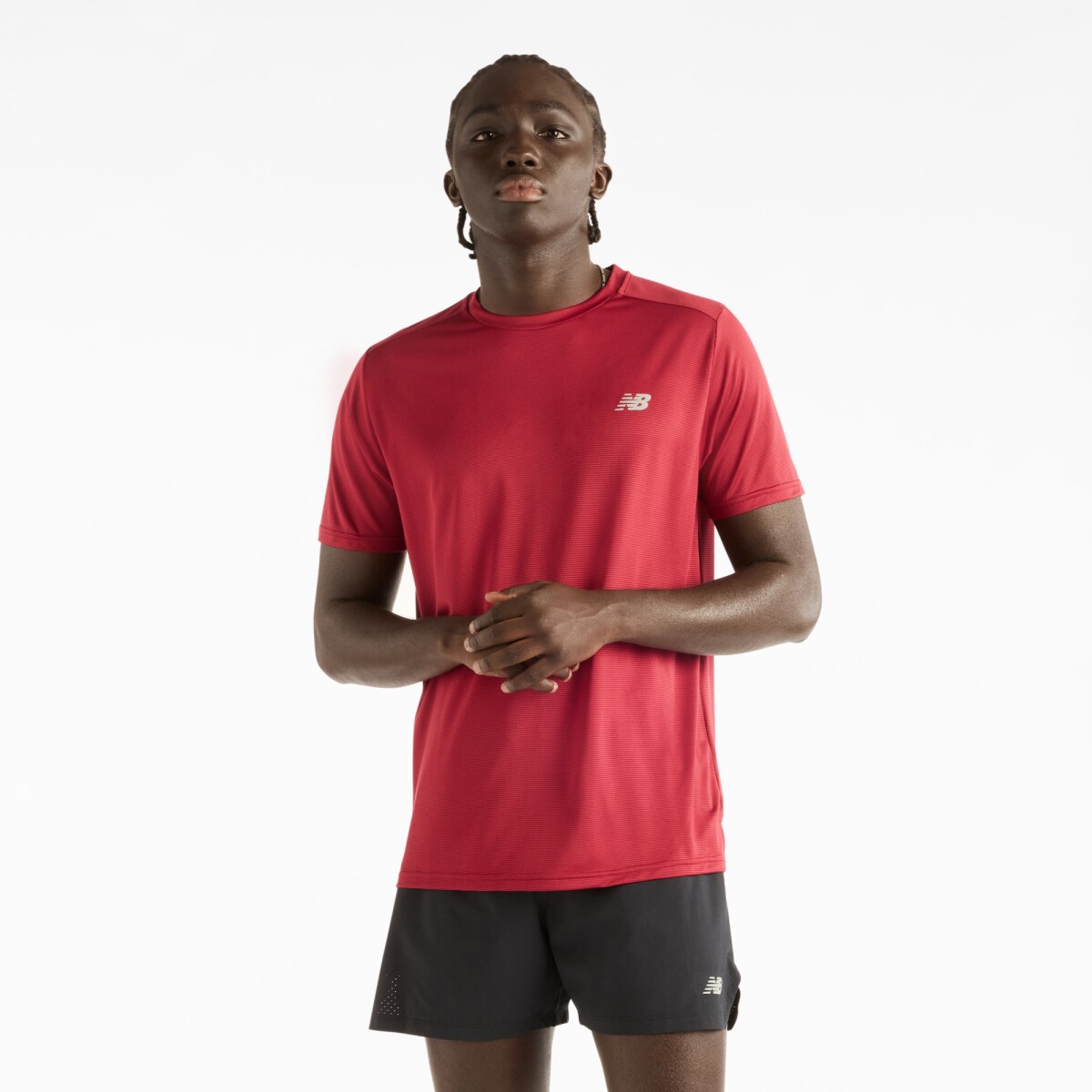 Remera New Balance de Hombre Sport Essentials MT41222PDR - RED 