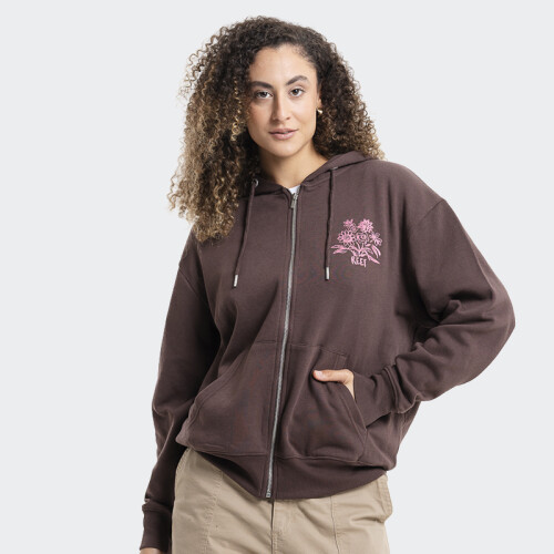 Campera Reef Zipper Marrón