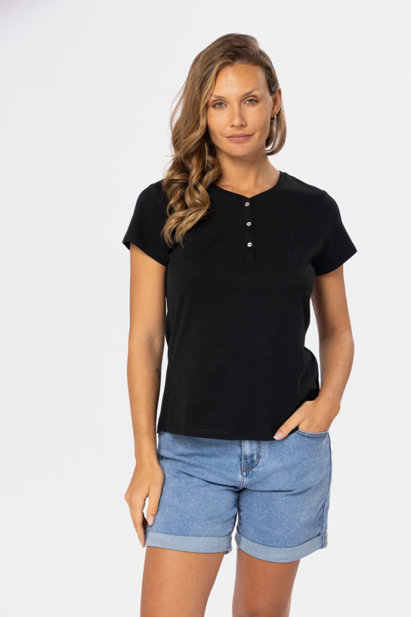 REMERA LISA - Negro 