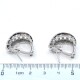 Caravanas clips caladas en oro 18k blanco, con brillantes Caravanas clips caladas en oro 18k blanco, con brillantes