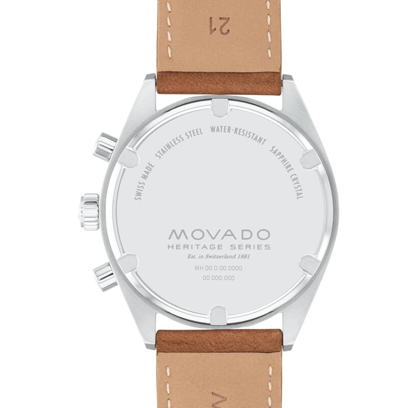 MOVADO HOMBRE HERITAGE , CRONOGRAFO , CALENDARIO FECHADOR , MOVIMIENTO SUIZO , DOS AÑOS DE GRANTIA 22m3650181