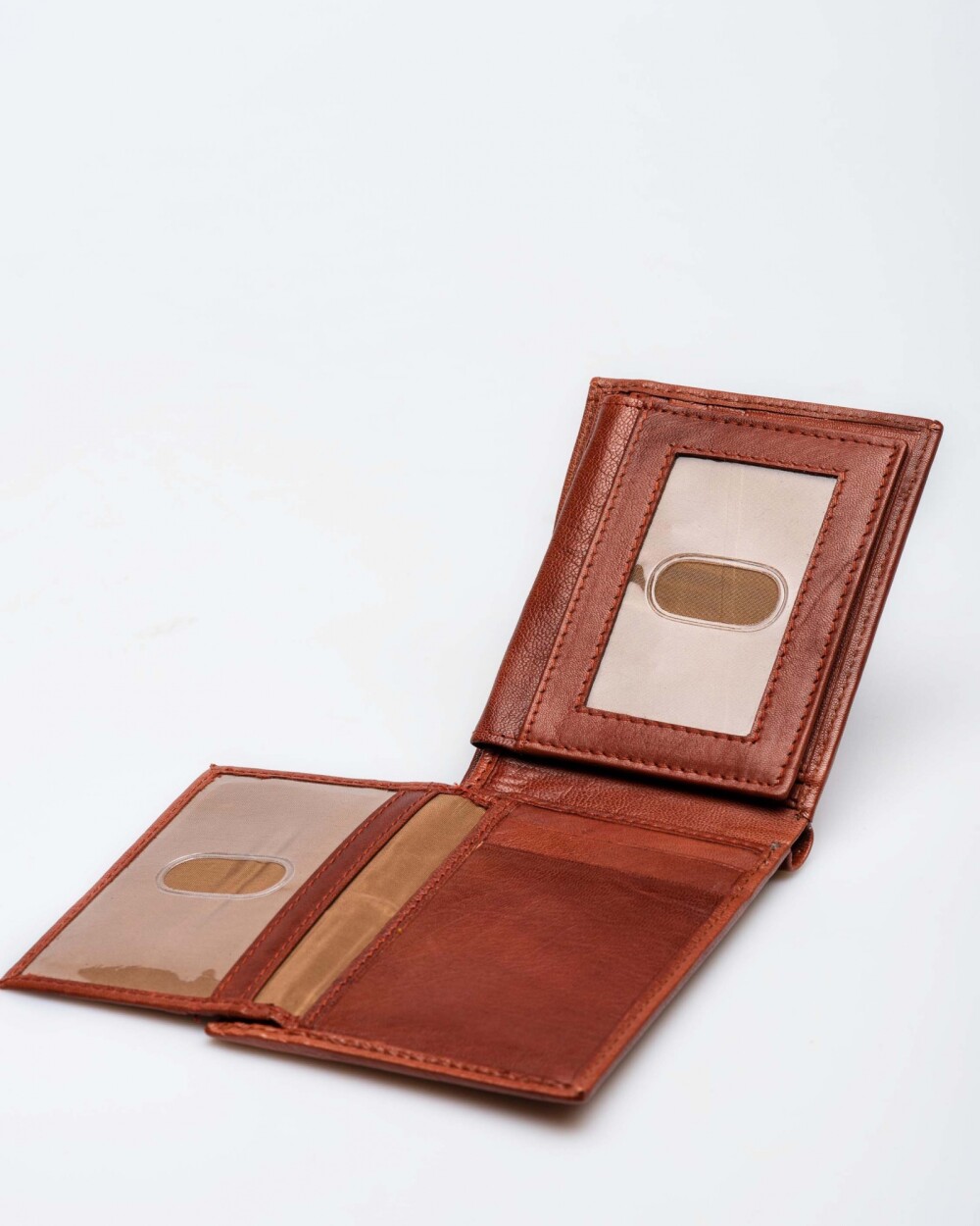 Billetera De Hombre Delhi En Cuero Graneado Camel
