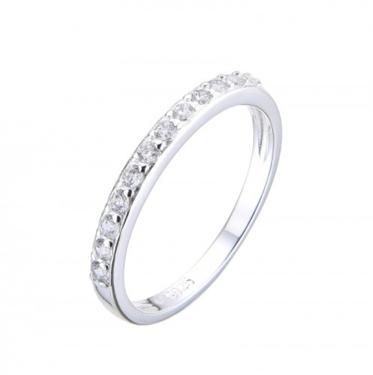 Anillo de plata 925 con circonias, MEDIO SIN FiN. 