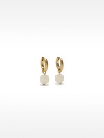 Aros Con Piedras blanco