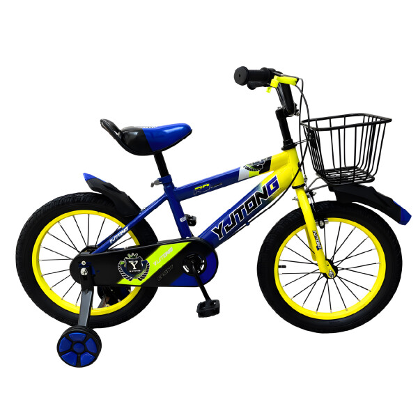 Bicicleta Infantil Yjtong R16 Canasto Parrilla Guardabarros Azul 1