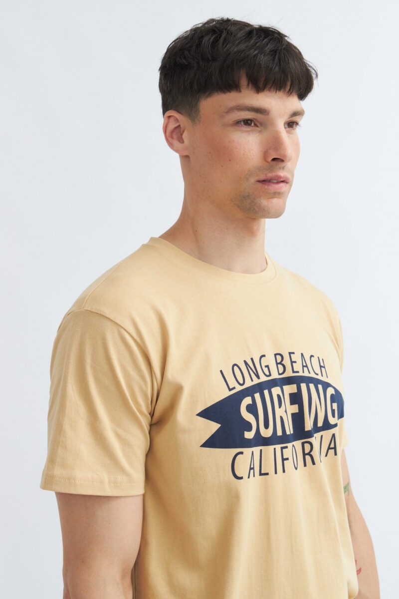 Remera Long Beach BEIGE