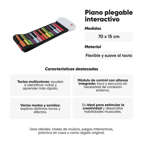 Teclado de piano plegable interactivo Sc