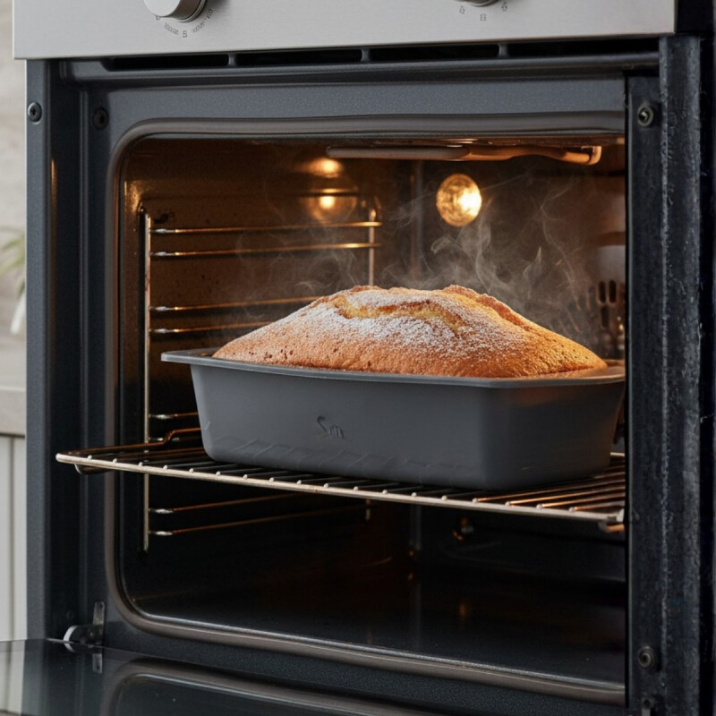 Budinera rectangular silicona 25x13x5cm GRIS