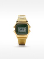 Reloj Digital Con Pulsera De Acero Inoxidable dorado