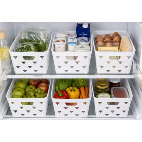 SET 6 CAJA ORGANIZADORA PLASTICA BLANCA 25.8*17.7*14CM BLANCO