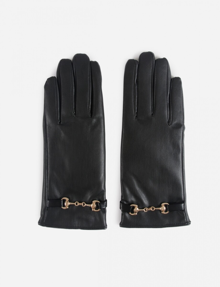 Guantes con hebilla hook - negro 