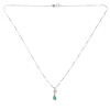 Colgante Royal de oro blanco 18k con esmeralda y brillantes - Incluye cadena Colgante Royal de oro blanco 18k con esmeralda y brillantes - Incluye cadena