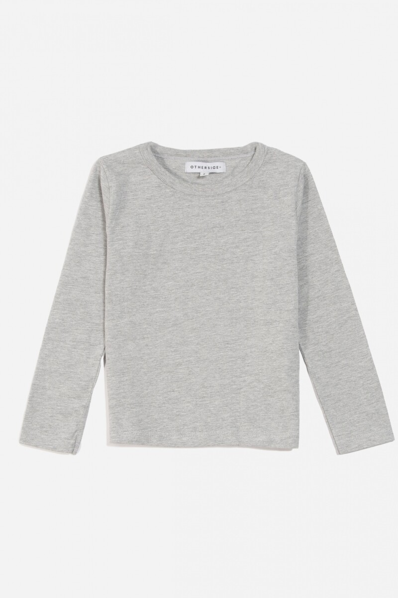 Camiseta manga larga GRIS MELANGE