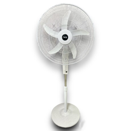 Ventilador De Pie Nics 5 Paletas Plastico Blanco 3 M Garanti Unica